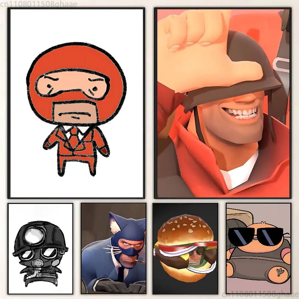 TF2 Team Fortress Classic Poster Wall art print art suitable for living room bedroom bar parlor home decoration gift
