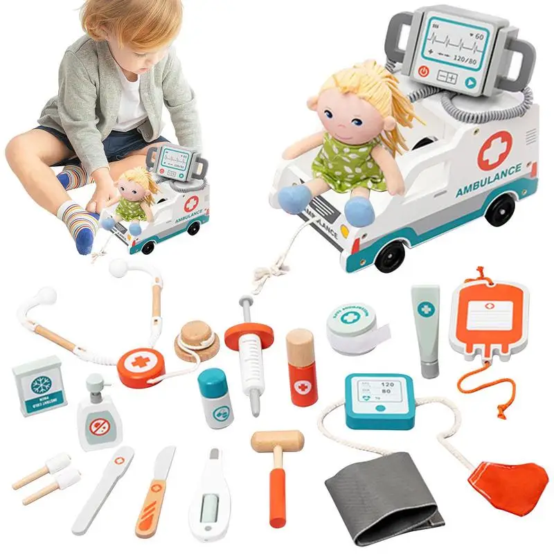 

Toddler Doctor Kit Children Doctor Toy Set Preschool Wooden Early Educational Toy Montessori Role Play Toys For Learning Fine