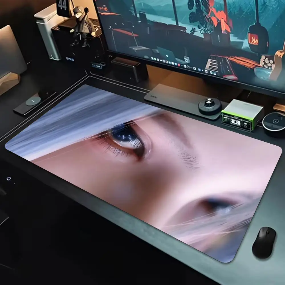 Action game Naraka Bladepoint Mouse Pad Large Waterproof Gaming Mouse Pad, Non-Slip with Stitched Edge
