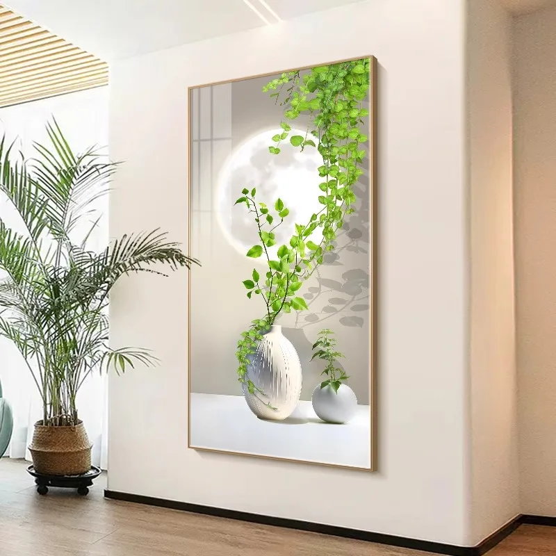 

Green Plant Decorative Painting Modern Simple Mural Painting Calligraphy Arts Room Decoration Poster Wall Art Home Room Decor