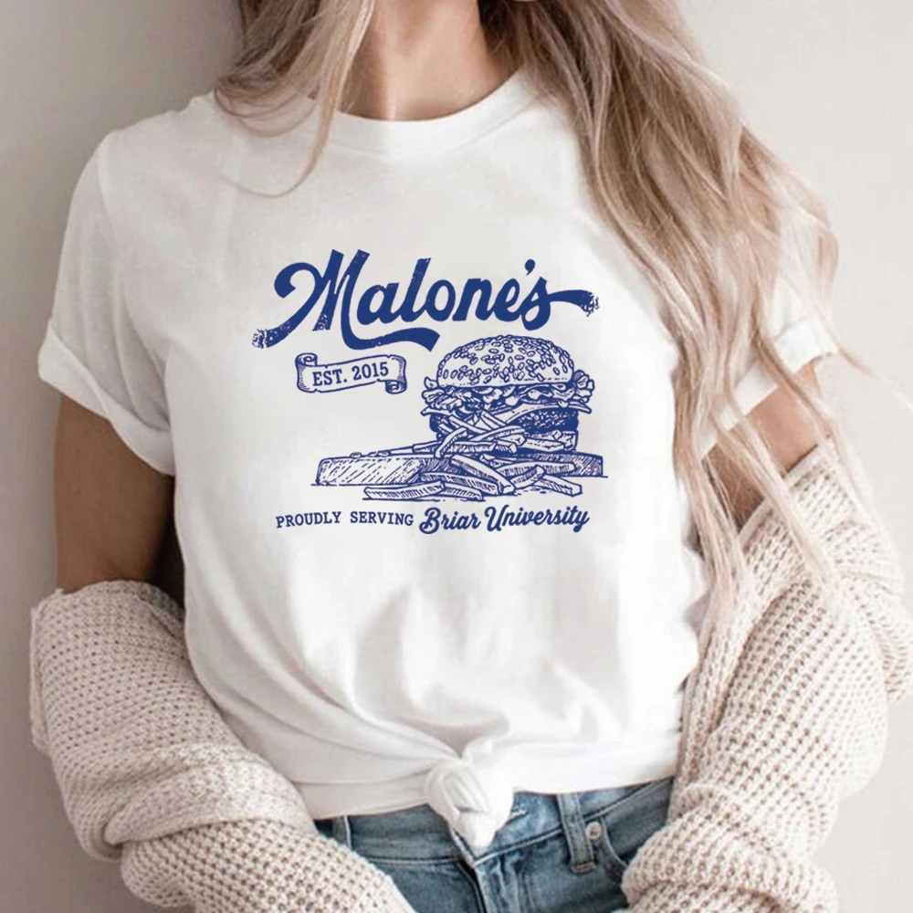 Briar University Women T-shirt Off Campus Series Merch Hockey Romance Reader Shirt Men Vintage Diner Graphic Short Sleeves Tops