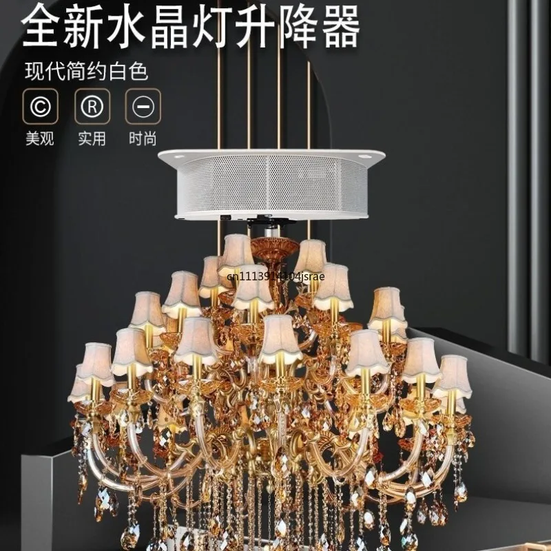 Crystal Chandelier Lifter, Lighting Hoist for Villa Living Room, Banquet Hall Exhibition Hall Private Club Chandelier