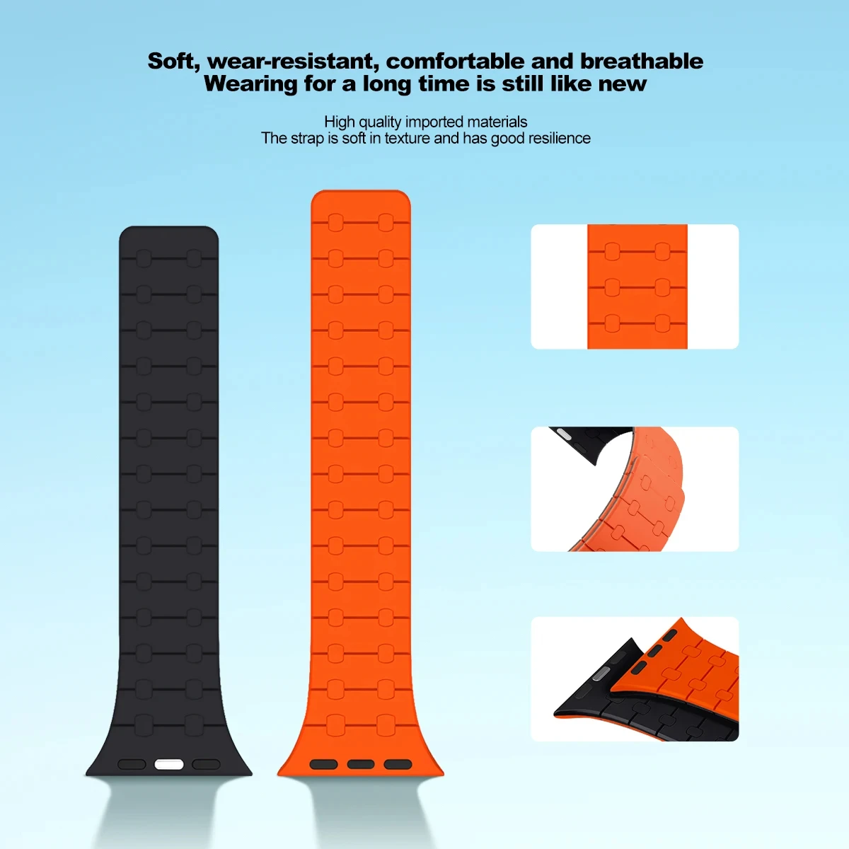 سوار مغناطيسي لساعة أبل 10 11 46 مللي متر 49 مللي متر حزام الترا ل Iwatch 9 8 7 SE 3 2 1 42 38 44 45 40 مللي متر ملحقات حزام الساعات #3