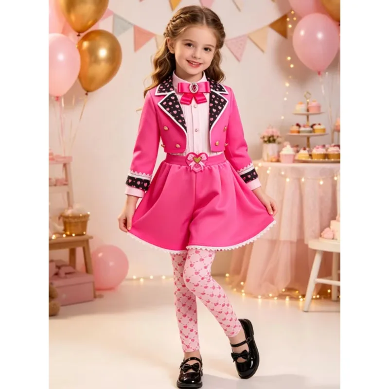 Pink Formal Suit Wonderland Bridget Pink Red Chloe Halloween Cosplay Set Costume for Birthday Role Play Fancy Dress