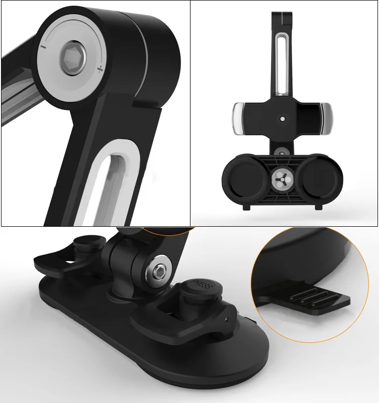 Suporte de telefone tablet ventosa suporte de carro montagem de 360 graus para ipad mini air pro 4.7 "-12.9" xiaomi redmi almofada de escrita mipad