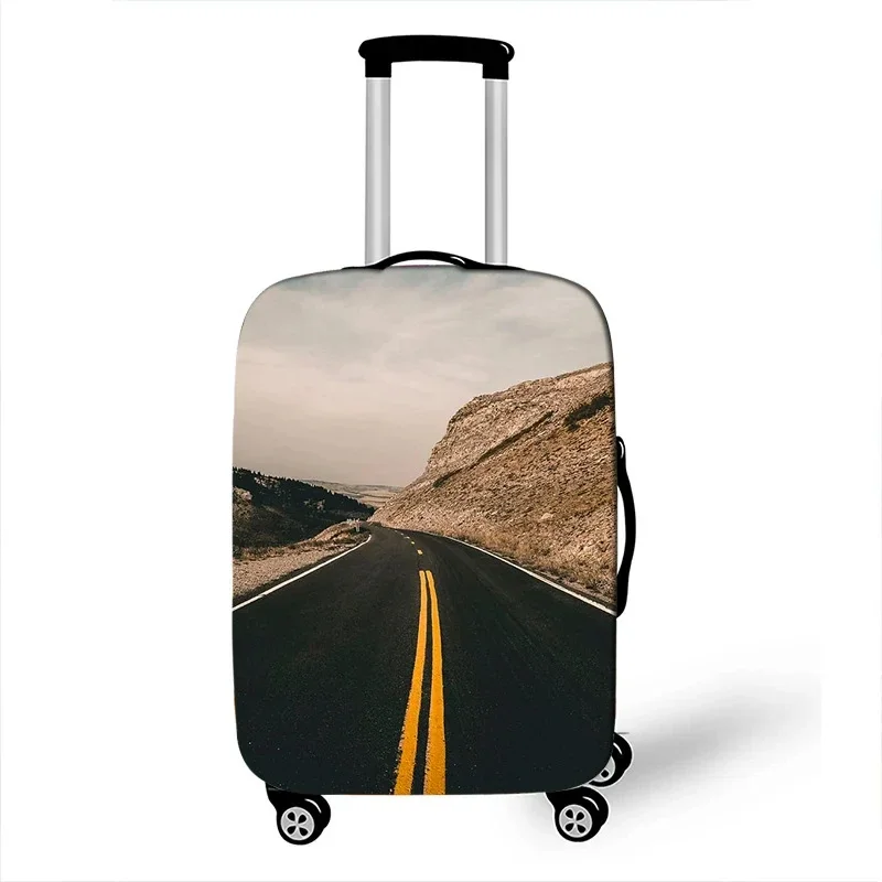 Thicken Elastic Luggage Cover Designer Map Guide Baggage Cover Travel Accessories Suitable 18-32 Inch Suitcase Case Dust Covers