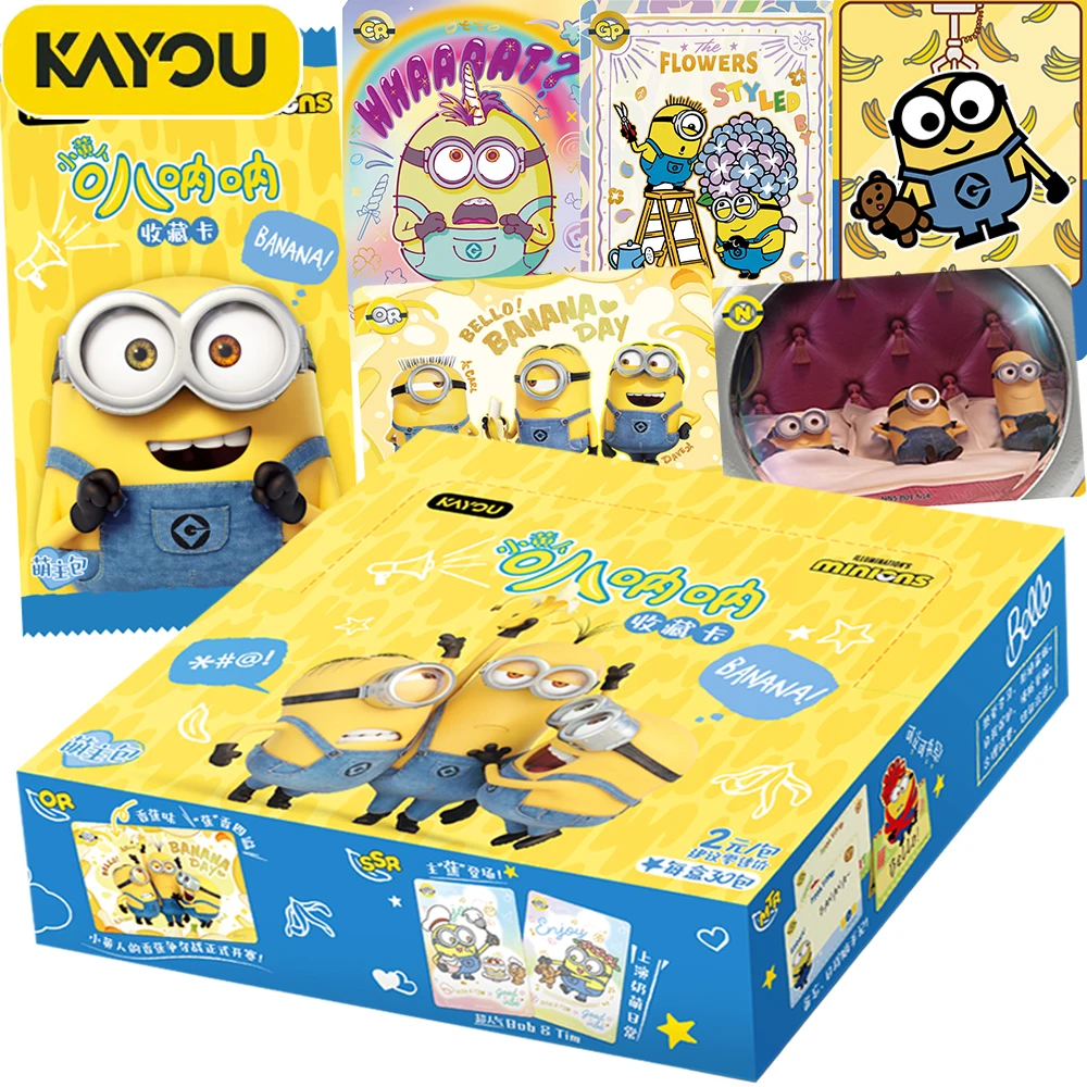

KAYOU Original Minions Collection Cards for Kids American Comedy Animated Film Cute Cartoon Roles Banana Theme Cards Fun Gifts