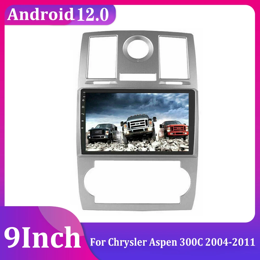 

For Chrysler Aspen 300C 2004-2011 2Din 2.5D 9" Touch Screen Android 12.0 Car MP5 Video Player Car Radio Multimedia Video Player