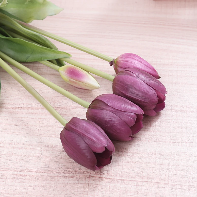 Kunsttulpen Realistische Siliconen Luxe Tulpenboeket Huis Kamer Vaas Arrangement Kunstmatige Bruiloft Tuin Kerstdecoratie