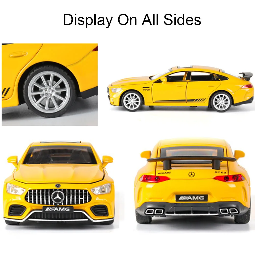 Modèle de voiture en alliage moulé sous pression, 1:32, GT63S C260L, Mini véhicules, son et lumière, portes ouvertes, modèles d'ornement pour garçons, cadeaux