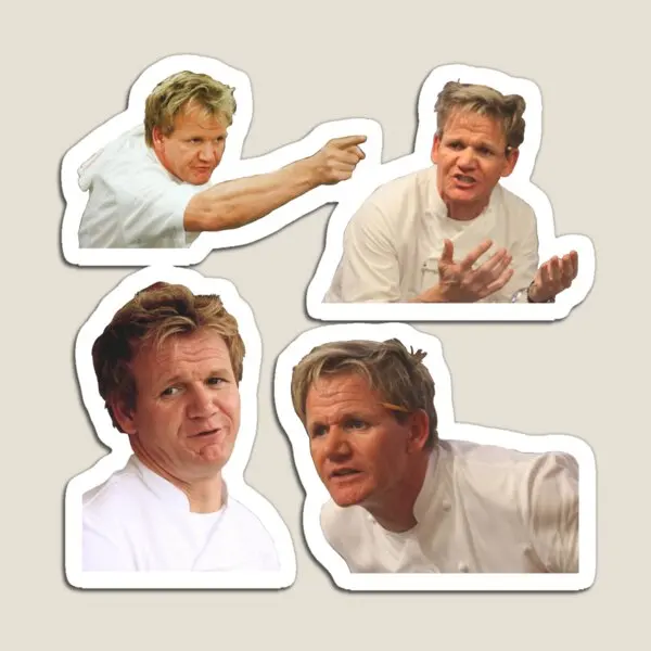 Angry Gordon Ramsay Meme Pack  Magnet Refrigerator Magnetic  Kids Home Children Funny Toy for Fridge Organizer Colorful Baby