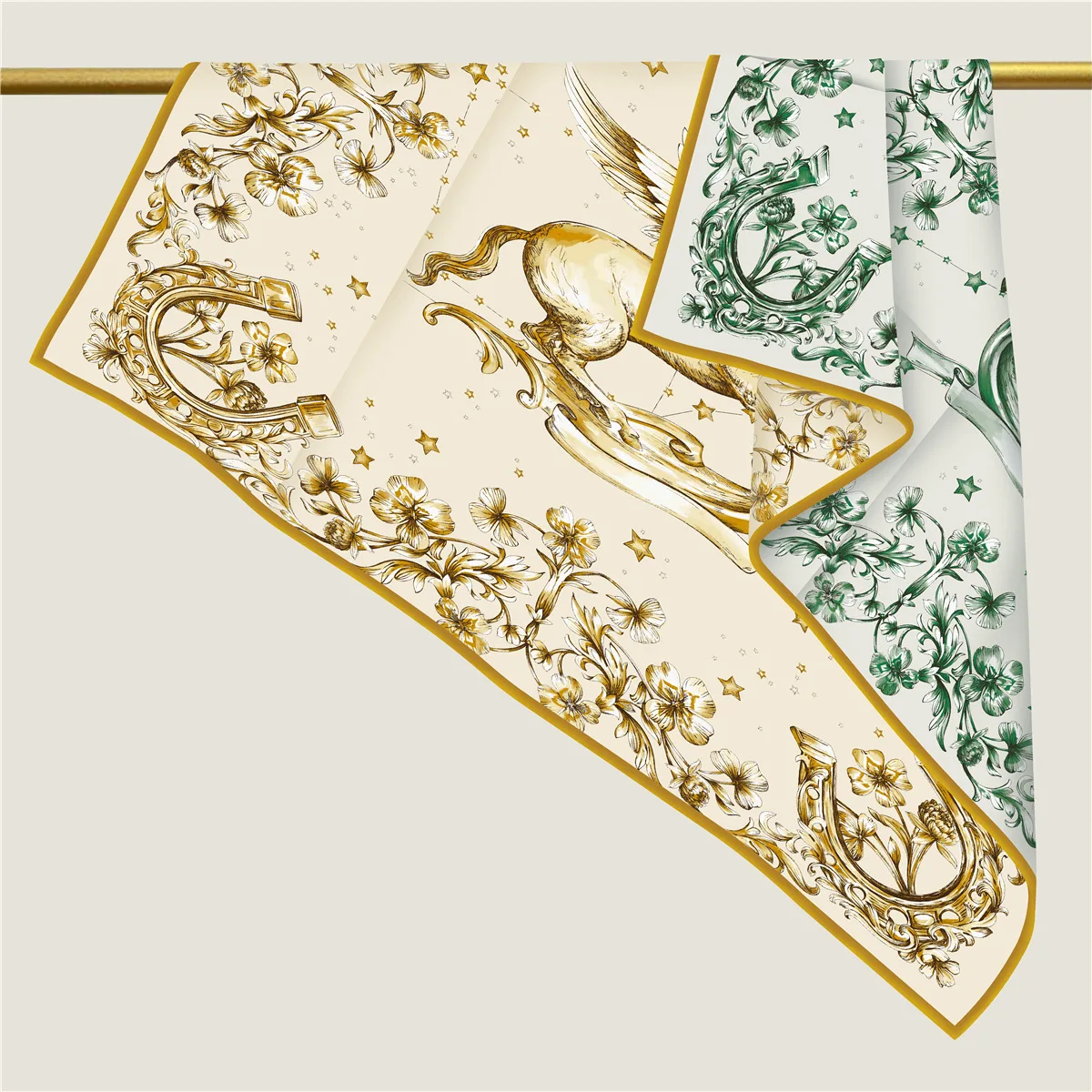 Animal Rolled Scarf Luxury Square Bandanas 90CM Double Face Silk Twill Shawls Summer Spring Head Hair Scarves Mother Gift