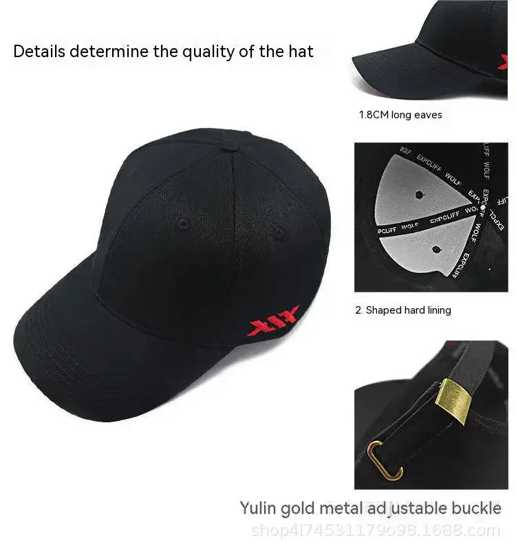 Oohmy Baseballkappe mit großem Kopf, für Männer, Frauen, Jugendliche, Jungen und Mädchen, große Baumwolle, Sporthüte, Übergröße, Snapback-Mütze, 56–58 cm, 60–68 cm – Detail 7
