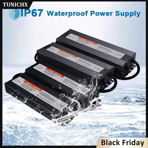 IP67 Waterproof Power Supply Outdoor Lighting Transformer DC 12V 24V LED Driver 60W 100W 150W 200W 300W 400W Power LED Driver