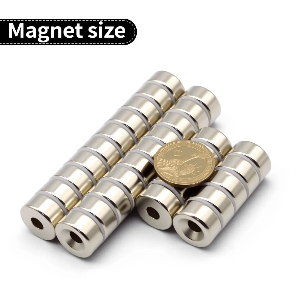 20x10-6mm Powerful Round Neodymium Magnet With Hole NdfeB N35 Permanent Magnetic imanes Super Strong Magnets Refrigerator Magnet