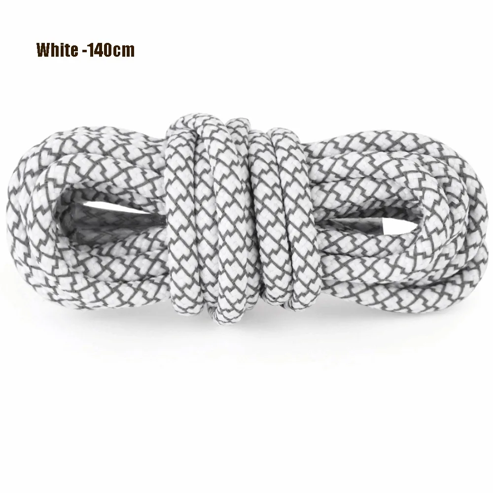 1Pair 100CM/140CM Durble Reflective Sneaker Shoestrings Round Replace Shoe Laces Colorful Polyester Shoe Rope Shoes Accessories