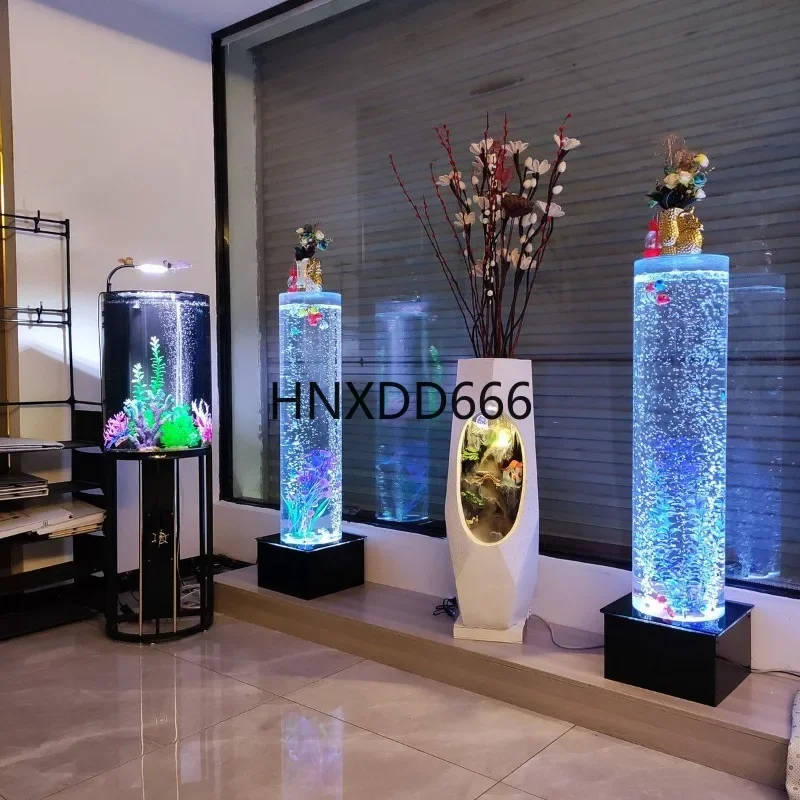 Custom Bubble Water Wall Partition Indoor Decorative Room Divider Panel Screen Living Multi-Color Light Changing Make a Fortun