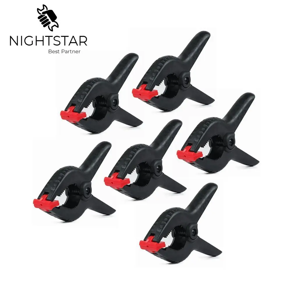 Abrazaderas de palanca de nailon de plástico para estudio fotográfico, herramientas de bricolaje de 6 uds y 2 pulgadas, abrazadera de Grampo para pinza de muelle para carpintería