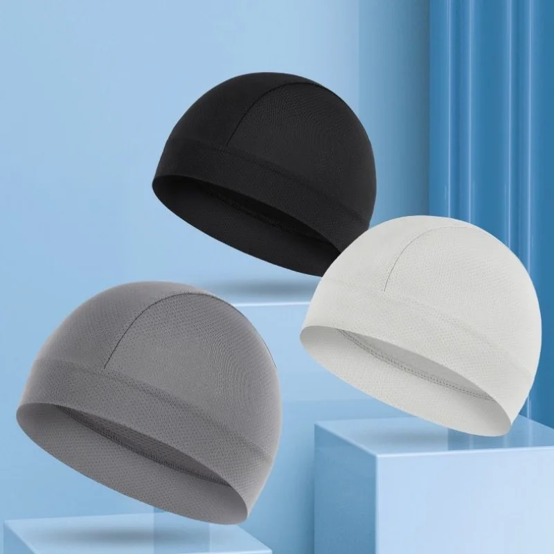 Cycling Under Helmet Liner Absorb Sweat Hat Men Women Quick Dry Breathable Mesh Skull Beanie Cap Hiking Running Sports Headwrap