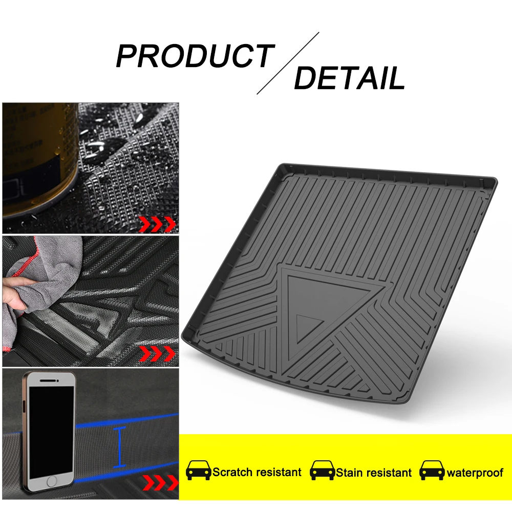 TPE Car Trunk Mat For Porsche Cayenne SUV/Coupe/E-Hybrid 2018 2019 2020 2021 2022 Custom Waterproof Protective Rubber Car Mats