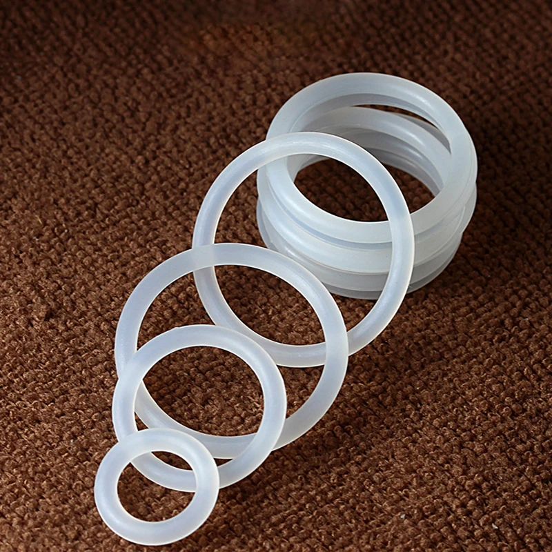 VMQ CS 3.5mm O-ring Silicone Ring White Silicone Sealing Ring Food Grade Silicone Insulation Shape Sealing OD10-100mm