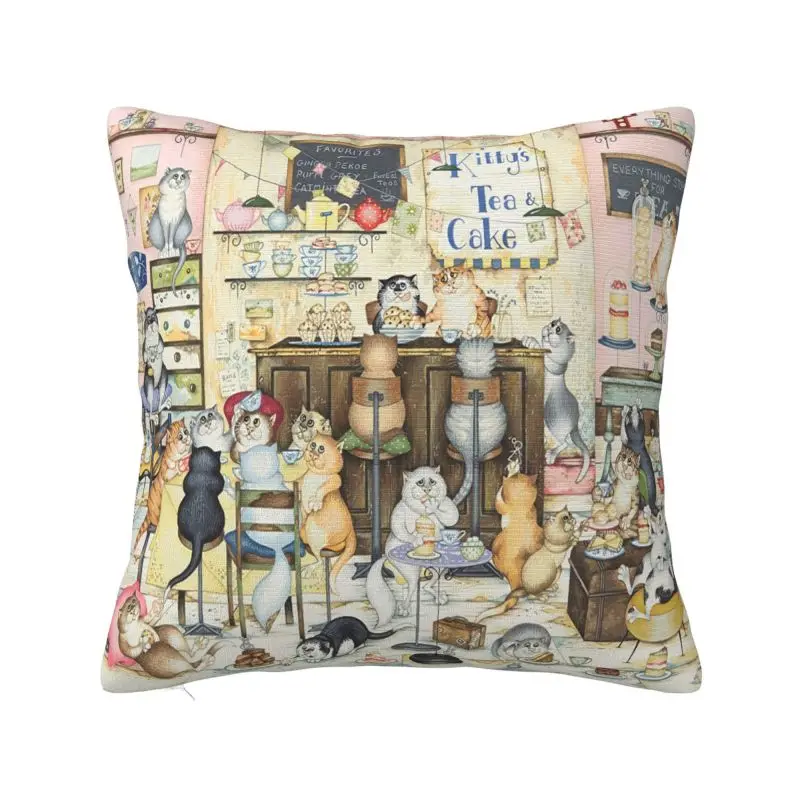 Custom Cute Creative Cat Cushion Cover 40x40cm Soft Modern Pillow Cases Living Room Decoration