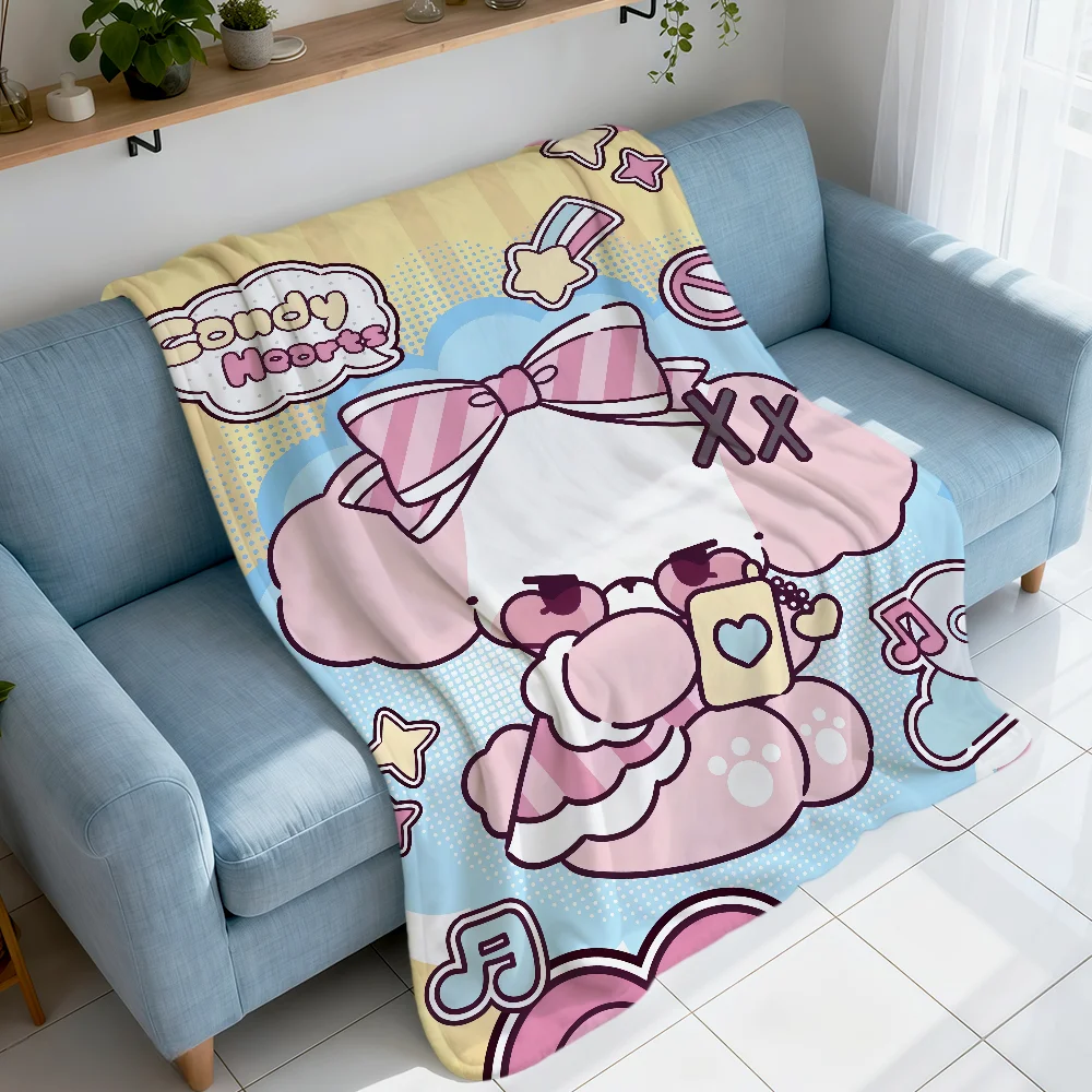 

Милое собачье мультяшное nonomochi розовое теплое мягкое плюшевое одеяло для дивана, гостиной, сна, дома, спальни, путешествий, подарок, фланелевое домашнее животное, hogar