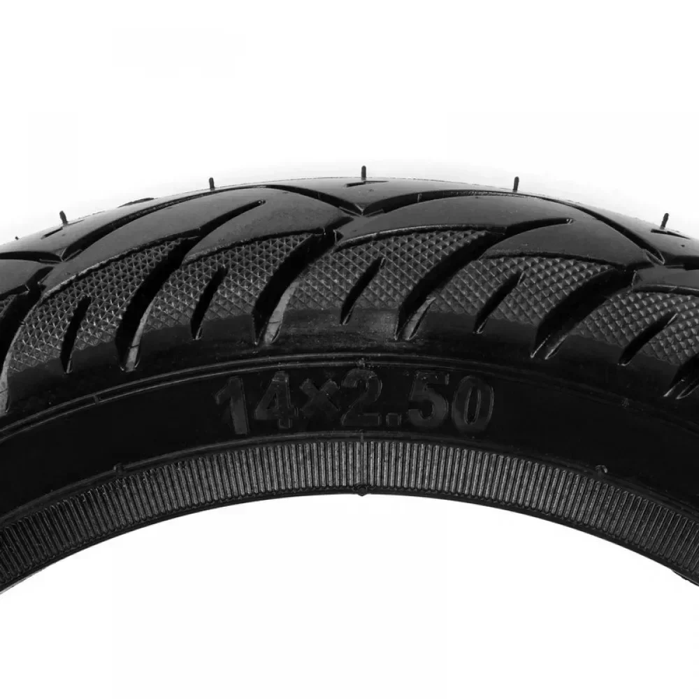 14X2.50 Electric Bike Solid Tire Wear-resistant Explosion-proof Tubeless Tires 14 Inch Rubber Non Inflation Tyre