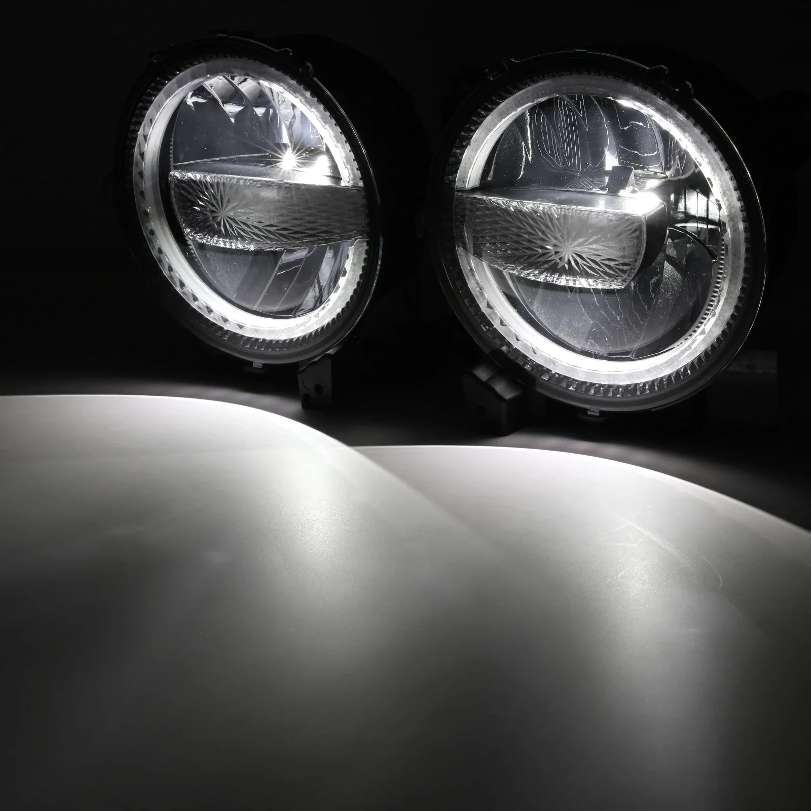 زوج 9 بوصة سيارة LED المصابيح الأمامية لسيارات جيب رانجلر JL-نموذج MS-SS9 DOT EMARK 2018 2019 2020 2021 2022 اكسسوارات السيارات الخفيفة