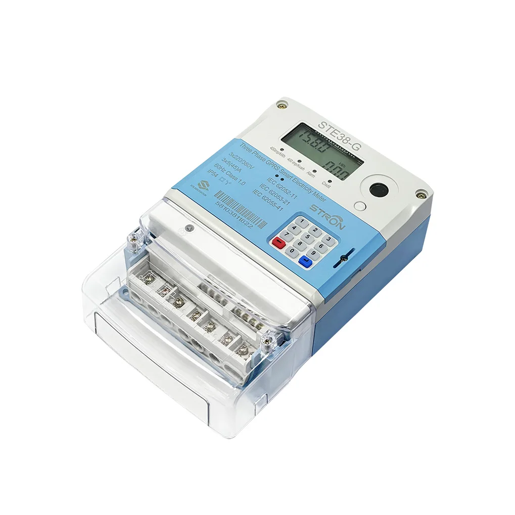 Remote Control 3-Phase 4G LCD Display Prepaid GPRS Electricity Meter 100A Maximum Current Energy Meters GPRS CommuniConnectivity