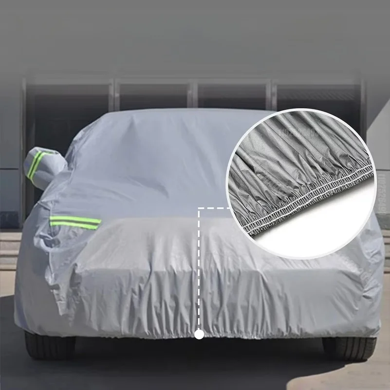 Waterproof Car Cover All Weather Outdoor Sun Rain Snow Dust Protection With Mirror Pocket Universal Sedan SUV Car Cove