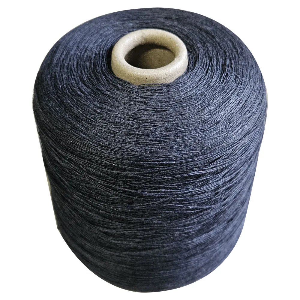 Black and beige 100% Natural linen yarn 1ply Diameter about 0.6mm weight about 600g-800g/cone