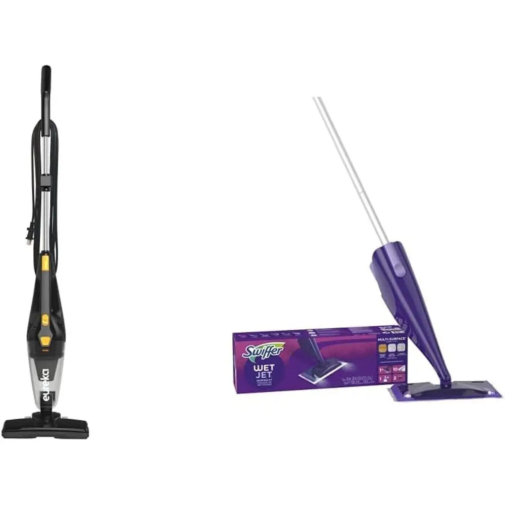 

Lightweight Stick Vacuum Cleaner, Powerful Suction Corded Multi-Surface, 3-in-1 Handheld Vac, Hardwood and Floor Spray Mop Clean