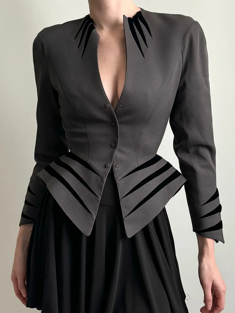 

BJTZ 2026 Spring Summer Autumn Women Fashion Single Breasted Tie Waist Elegant Short Jacket Trendy Outerwear