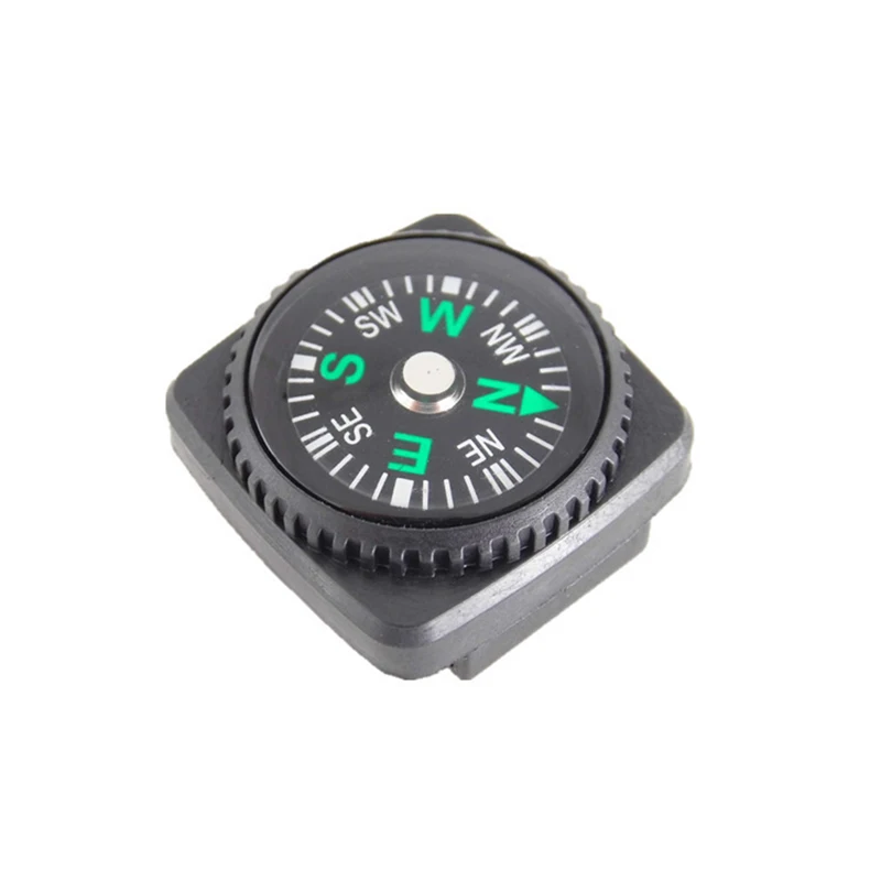 【New】Mini Watch Strap Button Compass Survival Mini Pocket Compass Outdoor Hiking Camping Accessories