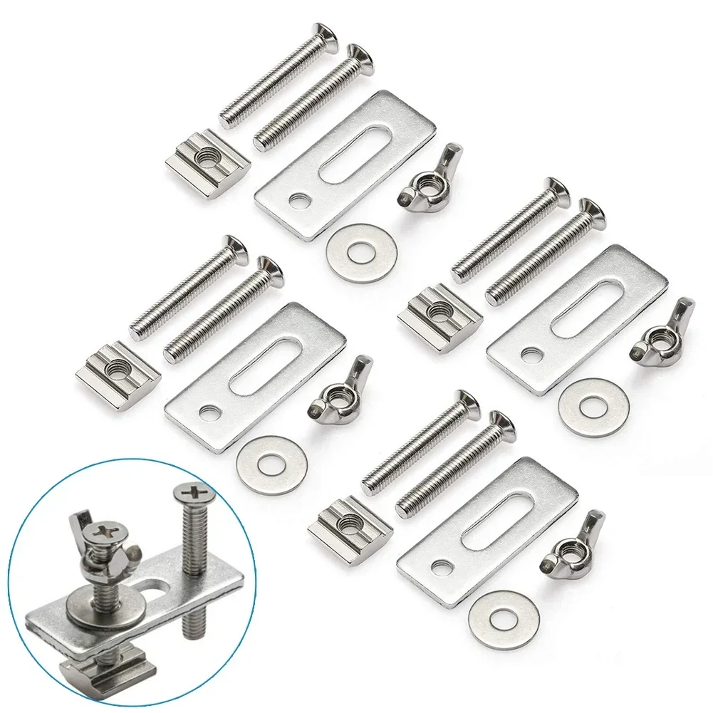 4pcs M6 T Track Hold Down Clamps Kit For 3018-PRO 3018-MX3 3018-PROVer 1810-PRO CNC Router Plywood Engraving Machine Woodworking