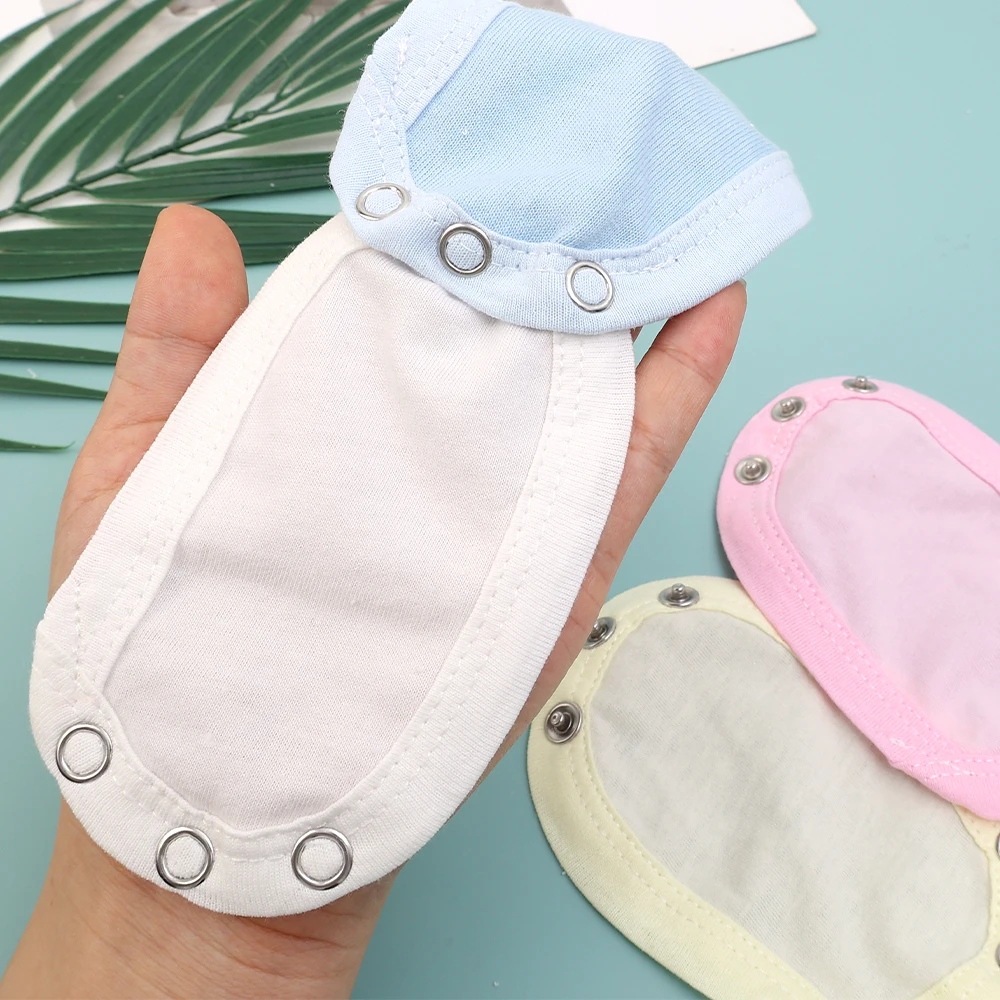 4PCS Soft Jumpsuit Extended Cloth Pad Baby Crotch Cotton Jumpsuit Extended Button Climbing Suit Extended Diaper Pads