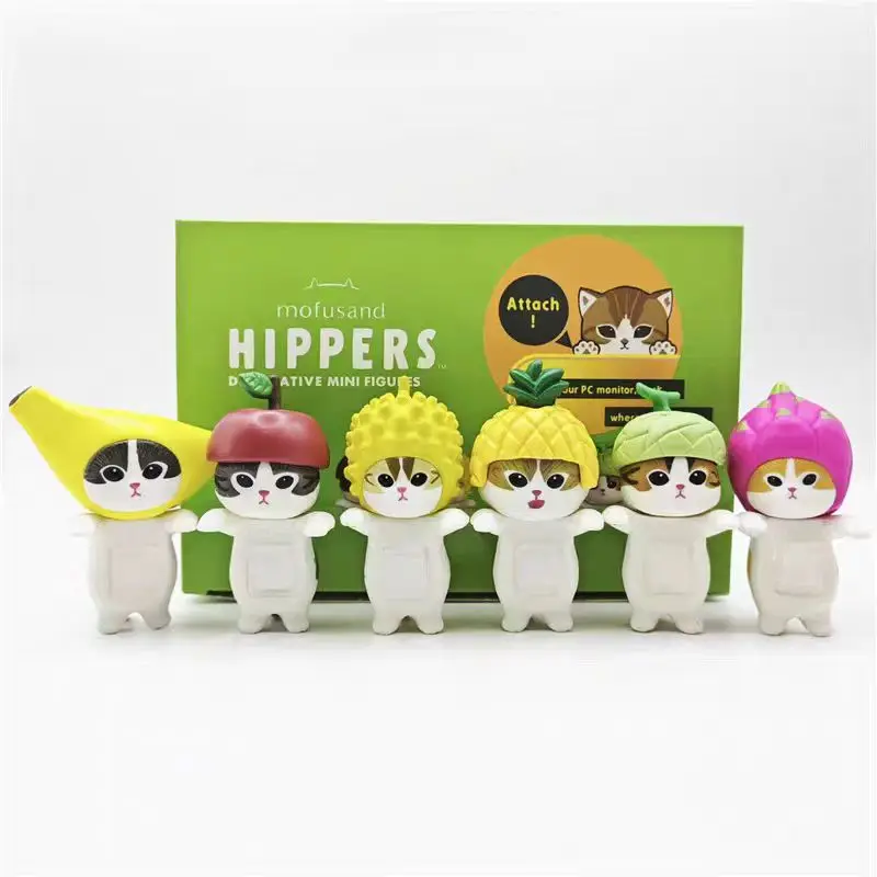 Miniatura Gacha gato frutos del mar – Figura coleccionable infantil - imagen 3