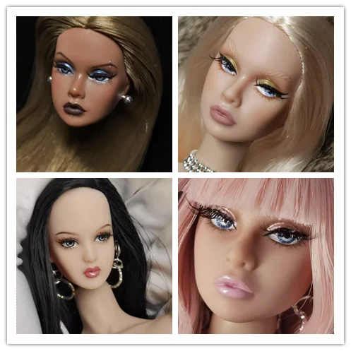 

DIY FR head PP doll heads Fashion license head quality doll heads girls Dressing DIY toy parts(only head)