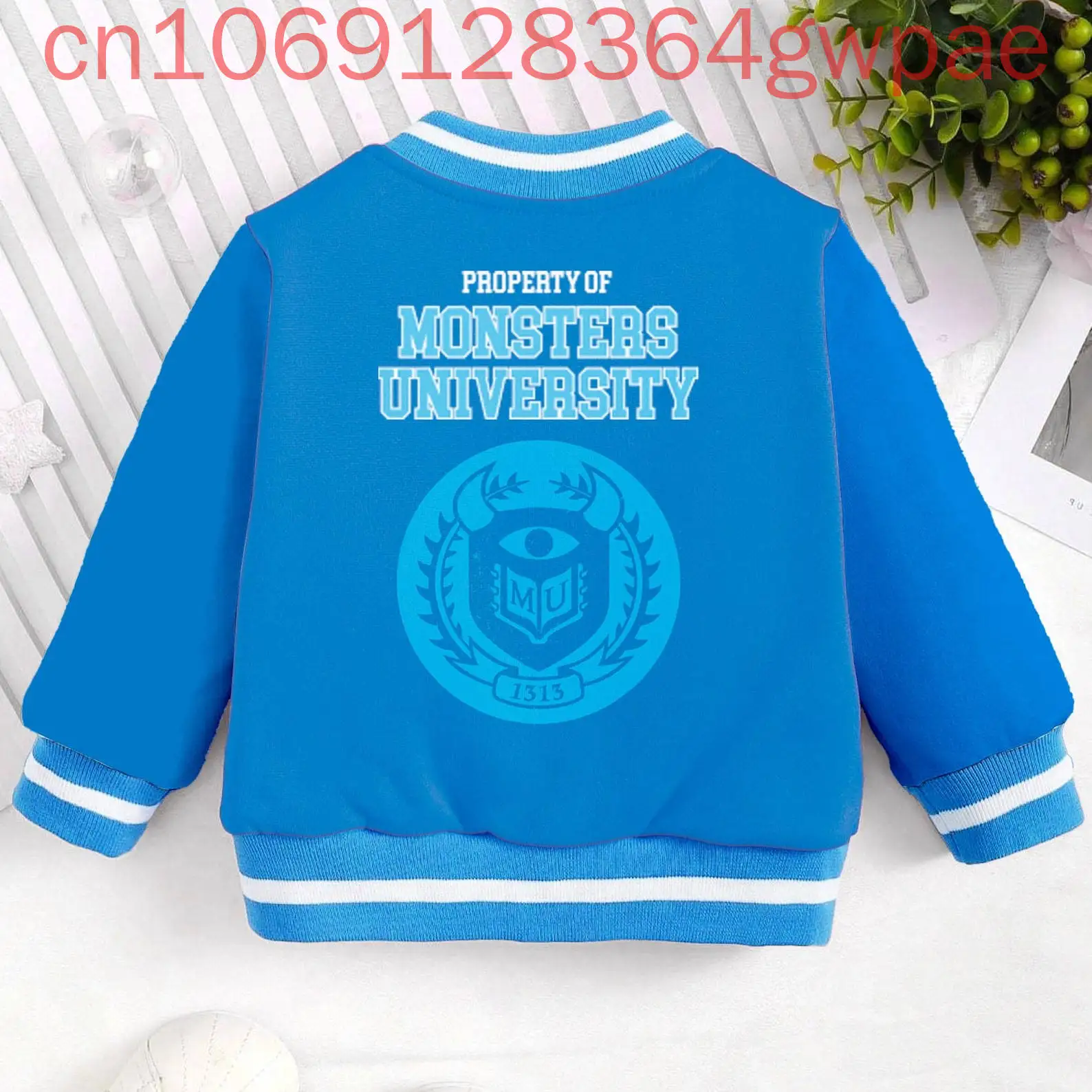 ディズニーモンスターズインク野球ジャケットメンズレディースヒップホップ原宿ジャケット Streetwea ボーイズガールズルーズカレッジコート