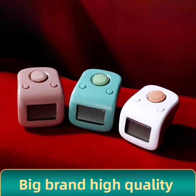 Finger Ring Digital Counter, Rechargeable Waterproof Hand-press Electronic Display Counter for Tibetan Prayer Counting