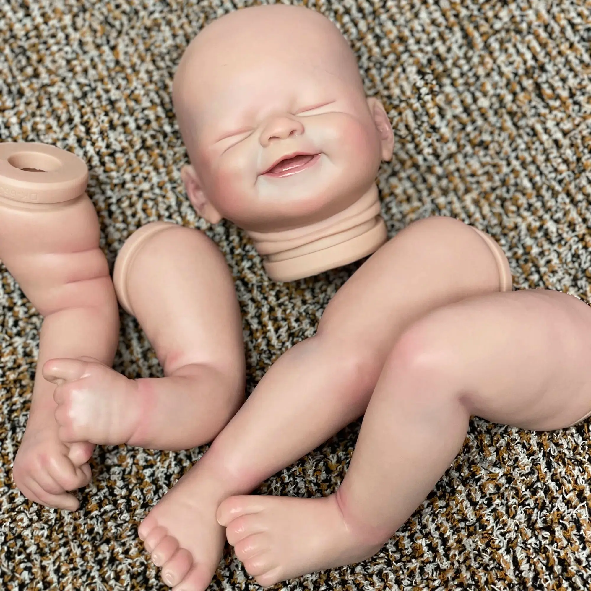 50Cm Alisha Geschilderde Reborn Pop Kits Handgemaakte Levensechte Diy Kit Pasgeboren Baby Pop Met Zichtbare Aderen Bebe Reborn Kits Sin Pintar