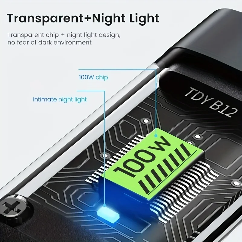 3 in 1 100w Super Fast Charging Cable, LED Indicator, Durable Nylon braiding, Charging Solution for Type-C, iPhone, and Android