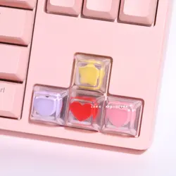 Cute Girl Gift Cartoon Personalized Key Caps Resin Game Translucent Stars for Cherry MX Switch DIY Mechanical Keyboard Key Caps