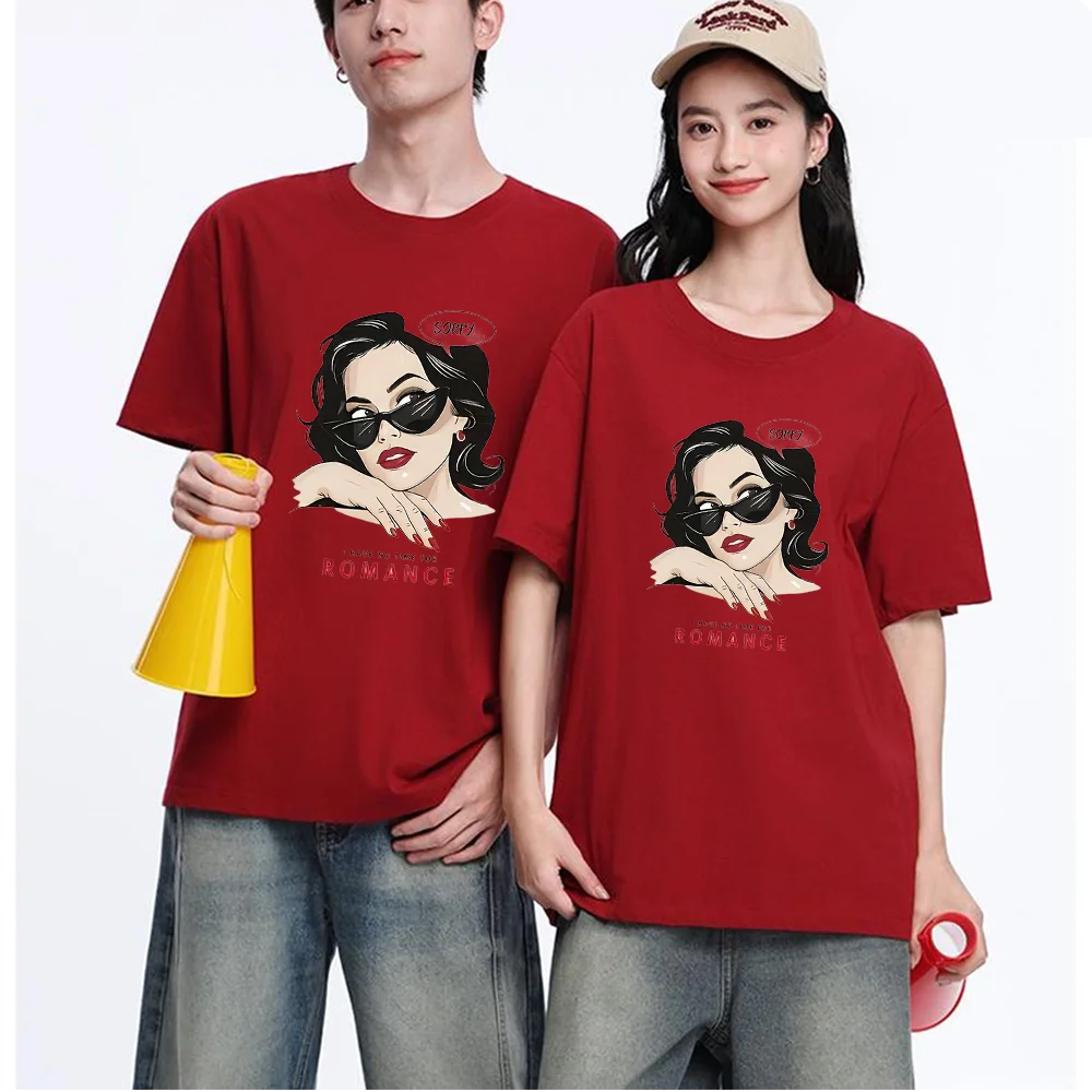 Sorry I Have No Time For Romance Graphic Printed T Shirt Breathable Fabric S-XXL Personalized Custom Casual Short Sleeve Tee Aes