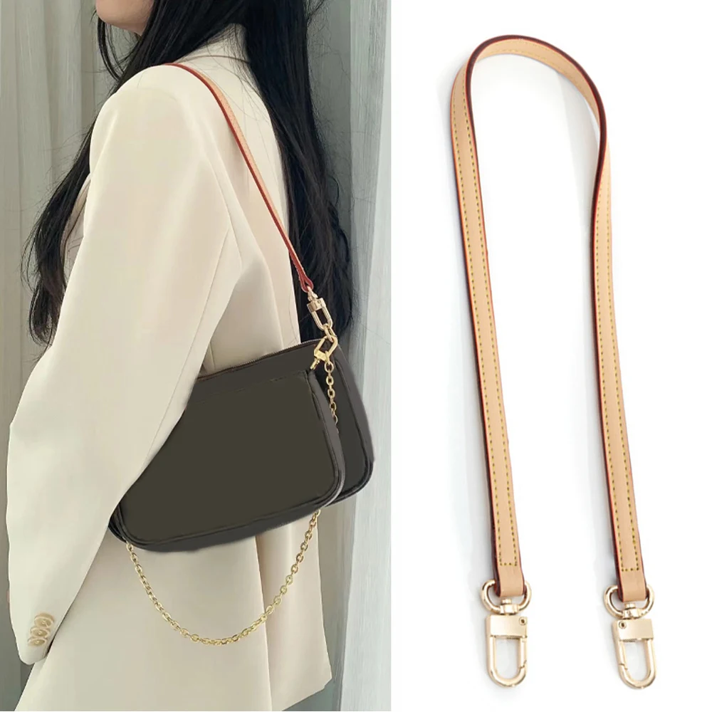 38cm-120cm Detachable Bag Handle Replacement Bag Strap Genuine Leather Shoulder Strap Bag Part & Accessories Fashion Strap