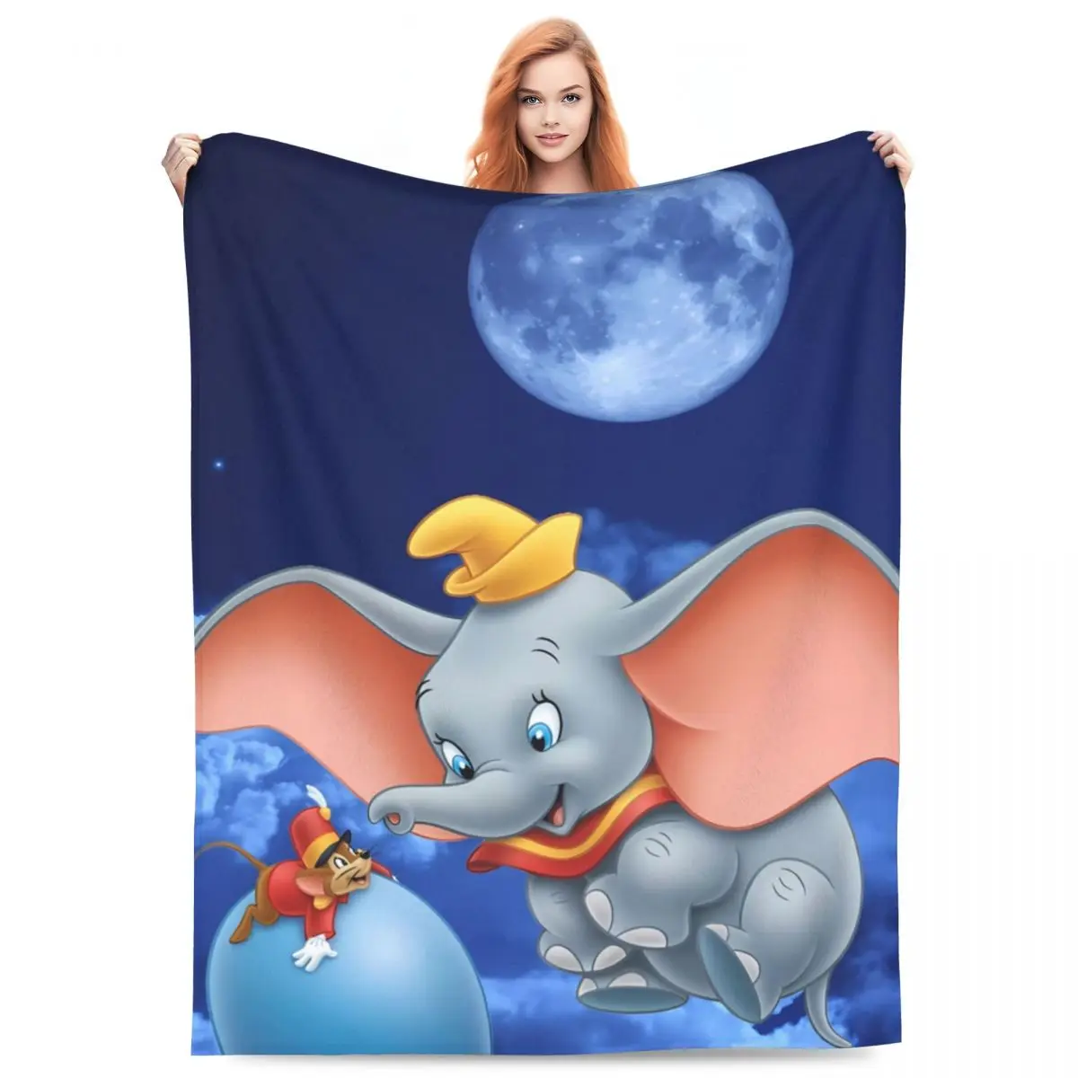 Dumbo MINISO Blanket Camping Flannel Throw Blanket For Living Room Warm Soft Custom Quality Bedspread Gift