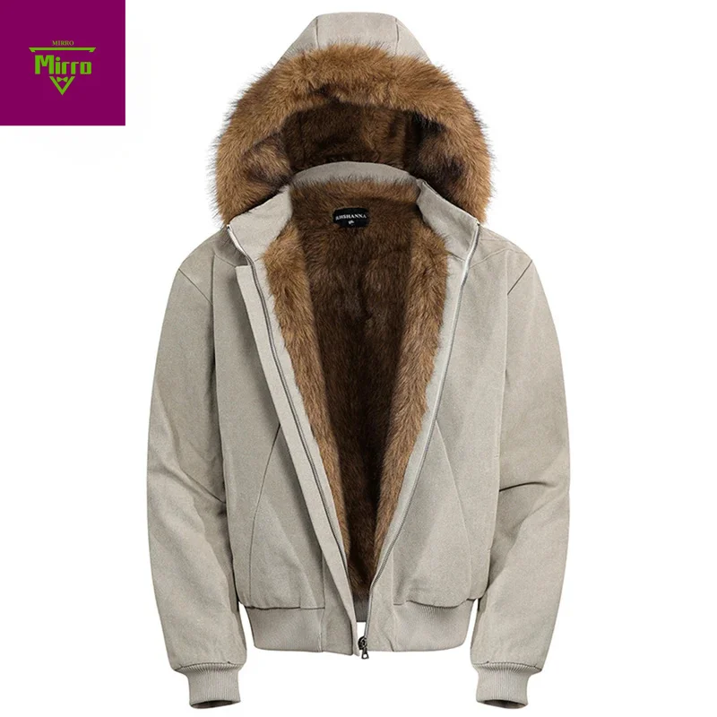 

Винтажные зимние куртки мужские утепленные плюшевые парки пальто уличная одежда Harajuku большие стеганые куртки верхняя одежда