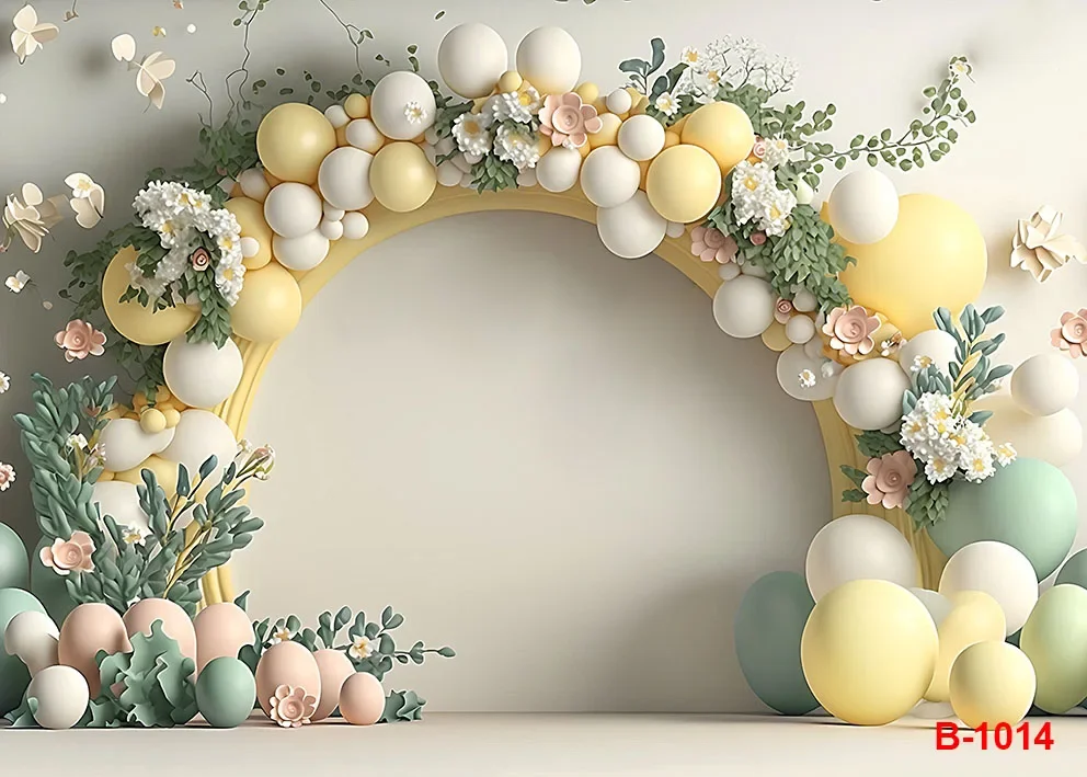 Balloons Wedding Flowers Party Photography Backgrounds Girls Birthday Family Portrait Decoration Wall Backdrops Photocall Props