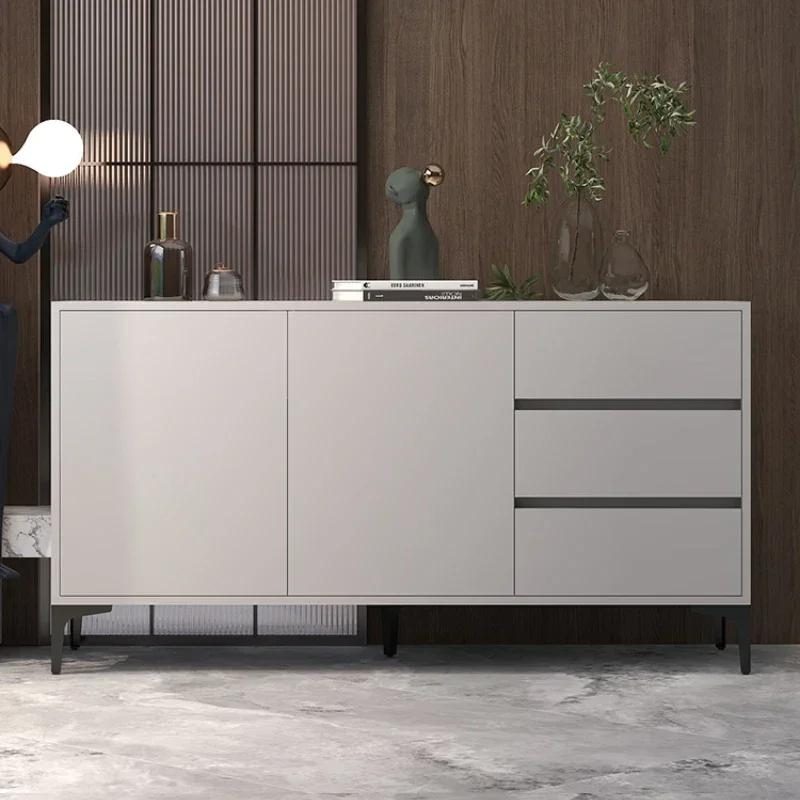 

Italian Minimalist TV Cabinet High Bedroom Bed Front Cabinet Dressing Table Integrated Locker Chest of Drawers